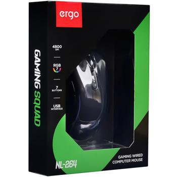 Ergo USB Black Mouse NL-264 - buy, prices for Auchan - photo 1