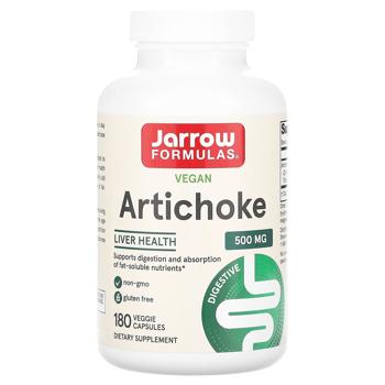 Екстракт листя артишоку Jarrow Formulas 500мг 180 капсул