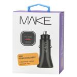 Зарядное устройство автомобильное Make Type-C+QC3 38W черный