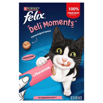 Felix Deli Moments Cat Snack with Salmon 4pcs*10g - buy, prices for Chudo Market - photo 1