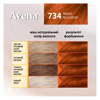 Крем-краска для волос устойчивая AVENA Gloss Color 734 Тициан - купить, цены на - фото 4