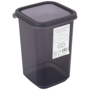 Violet House Transparent Black Container 1.1l - buy, prices for Auchan - photo 1