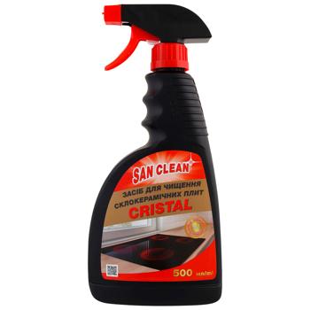 Засіб чистячий San Clean Cristal для склокераміки 3в1 500мл - купити, ціни на КОСМОС - фото 1