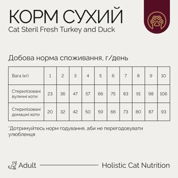 Savory Adult Sterilized Dry Food with Turkey and Duck for Sterilized Cats 400g - buy, prices for MasterZoo - photo 3