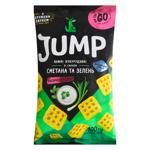 Снек Jump вафлі кукурудзяні зі смаком сметана з зеленню 100г