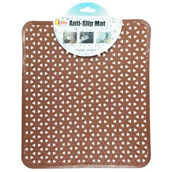 Килимок для раковини коричневий пвх 26,5*31,5см 35176-2