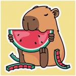 Картина за номерами Ideyka Капібара і Херсонський кавун 40х40см