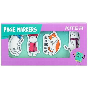 Kite Cats Plastic Page Markers 35x50mm 4 Types x 20pcs - buy, prices for METRO - photo 1