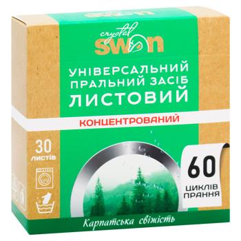 Засіб для прання листовий Crystal SWAN Карпатська свіжість 30шт - купити, ціни на Ідеал - фото 3