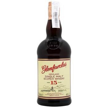 Виски Glenfarclas 15 лет 46% 0,7л + 2 бокала - купить, цены на AlcoHub - фото 1