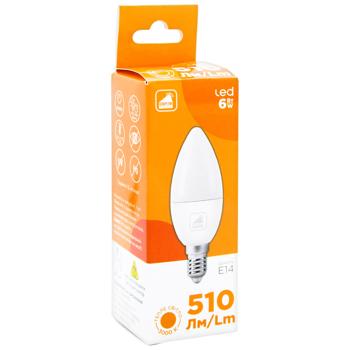 Лампочка Секретные Технологии LED свеча желтая 6Вт E14 - купить, цены на КОСМОС - фото 2