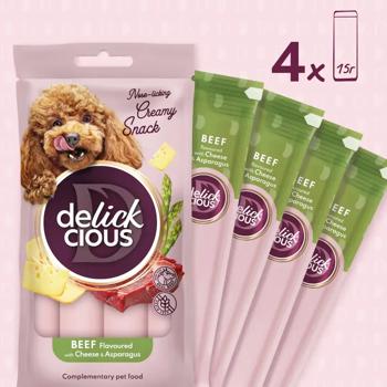 Ласощі для собак Delickcious з яловичиною, сиром та спаржею 8шт х 15г - купити, ціни на MasterZoo - фото 2
