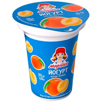 Mariyka Peach Apricot Yogurt 4% 260g - buy, prices for Supermarket "Kharkiv" - photo 3