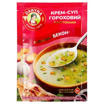 Крем-суп Daryna гороховый со вкусом бекона с крутонами 18г - купить, цены на Таврия В - фото 1