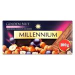Шоколад молочный Millennium Golden Nut с цельными лесными орехами и изюмом 100г