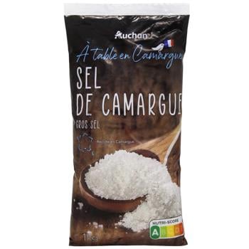 Сіль морська Auchan Kамарг 1кг - купити, ціни на Auchan - фото 1