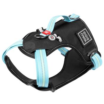 Waudog Nylon H-Shaped Harness for Dogs with QR Passport 65-85cm/25mm Blue - buy, prices for MasterZoo - photo 1