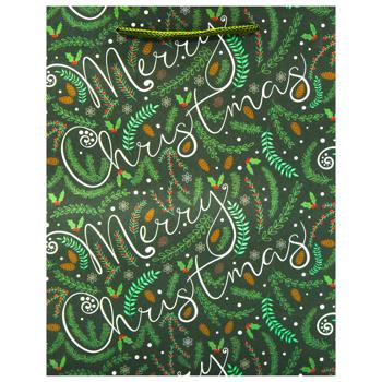 Пакет подарочный Листочки 180х80х230мм в ассортименте - купить, цены на - фото 2