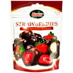 Rois Strawberries Coated with Dark Chocolate Dragee 100g