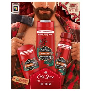 Набор подарочный Дезодорант твердый Old Spice Bearglove 50мл + Дезодорант аэрозольный Old Spice Bearglove 150мл + Гель для душа Old Spice Bearglove 2в1 250мл - купить, цены на КОСМОС - фото 2