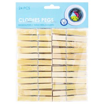 Koopman Wood Clothes Pegs 24pcs - buy, prices for COSMOS - photo 1