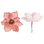 Bona Di Magnolia Decorative Flower on Clip 23cm Pink Powder