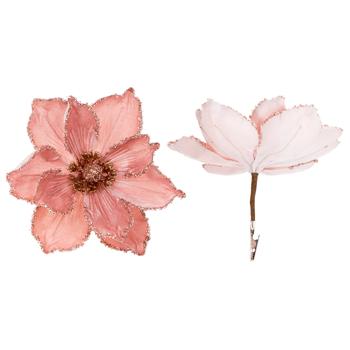 Bona Di Magnolia Decorative Flower on Clip 23cm Pink Powder - buy, prices for WINETIME - photo 1