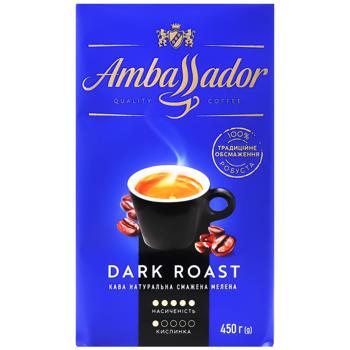 Ambassador Dark Roast Ground Coffee 450g - buy, prices for MegaMarket - photo 2