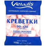 Креветки Veladis неразобранные глазированные варено-мороженные 90/120 1кг