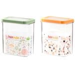 Контейнер Herevin Container-Green-Peach герметичный 1,8л