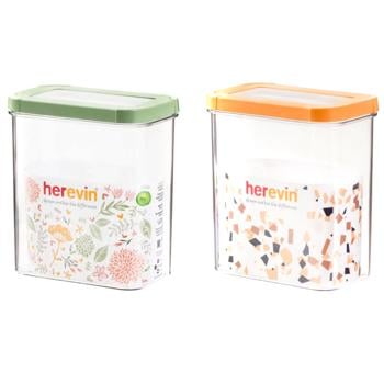 Контейнер Herevin Container-Green-Peach герметичний 1,8л - купити, ціни на METRO - фото 1