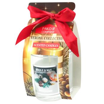 Свеча PAKO-IF Verona Collection Сосна-орех в стекле