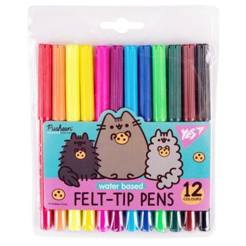 Фломастеры Yes Pusheen friends 12 цветов