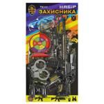Іграшка зброя арт.620-32 автомат, наручники, мішень, 3снаряди на присосці, планш Країна іграшок, шт