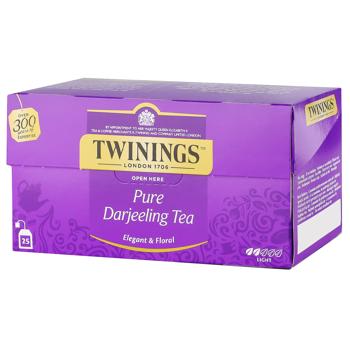 Twinings Pure Darjeeling Black Tea 2g*25pcs - buy, prices for COSMOS - photo 1