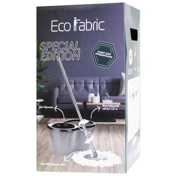 Набор Eco Fabric ведро и швабра с автоматическим отжимом бирюзовый 2в1 13л - купить, цены на МегаМаркет - фото 1