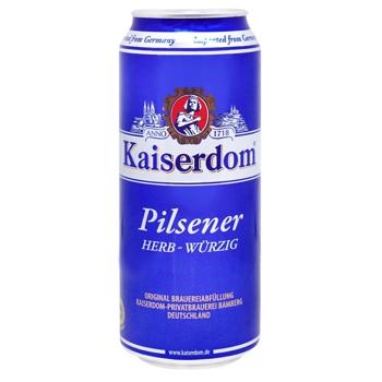 Пиво Kaiserdom Pilsener Herb-Wurzig светлое 4,7 % 0,5л - купить, цены на КОСМОС - фото 1