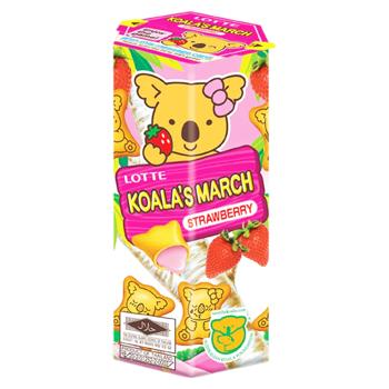 Печиво Lotte Koala's March з полуничною начинкою 37г - купить, цены на Grono - фото 1