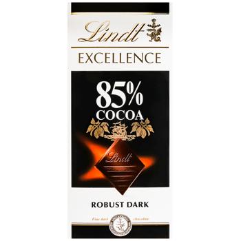 Шоколад черный Lindt Excellence 85% 100г - купить, цены на МегаМаркет - фото 1