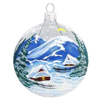 Transparent Glass Landscape Christmas Ball 80mm - buy, prices for MegaMarket - photo 2