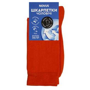 Носки мужские Novus длинные р.25-27 оранжевый - купить, цены на NOVUS - фото 1