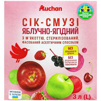 Сік-смузі Auchan Яблучно-ягідний 3л - купити, ціни на Auchan - фото 2