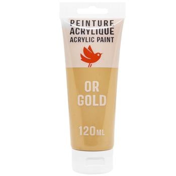 Auchan Gold Acrylic Paint 120ml - buy, prices for Auchan - photo 1