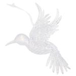 Підвіска ялинкова Пташка 13*10 см срібні блискітки арт. WH41881 9245 И969