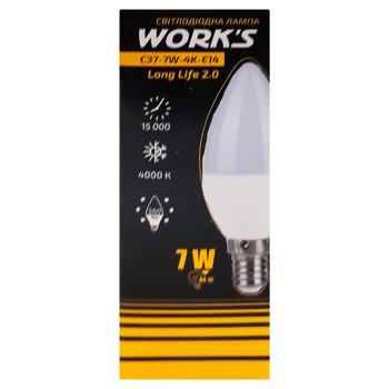 Лампа Work's Long-Life светодиодная C37 7W 4K E14 - купить, цены на Таврия В - фото 1
