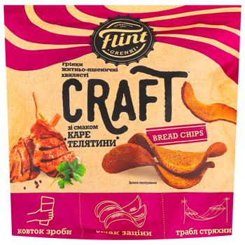 Flint Grenki Wavy Bread Chips with Veal Loin Flavor 80g