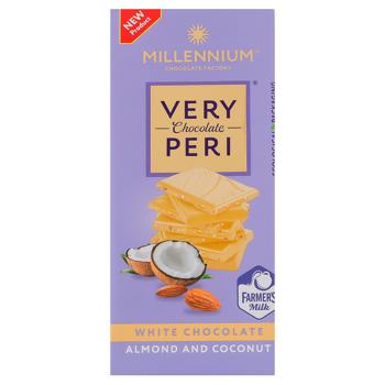 Millennium Very Peri White Chocolate with Almonds and Coconut Flakes 85g - buy, prices for Chudo Market - photo 1