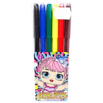 Josef Otten Little Girl Felt-Tip Pens 6 colors - buy, prices for ULTRAMARKET - photo 1