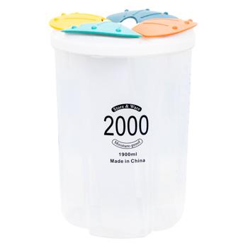 Банка для сипучих продуктів пластикова 2л - купити, ціни на КОСМОС - фото 1