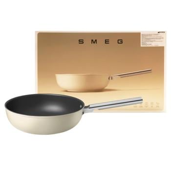 Smeg 50x Cream Color Wok Pan 30cm - buy, prices for WINETIME - photo 1